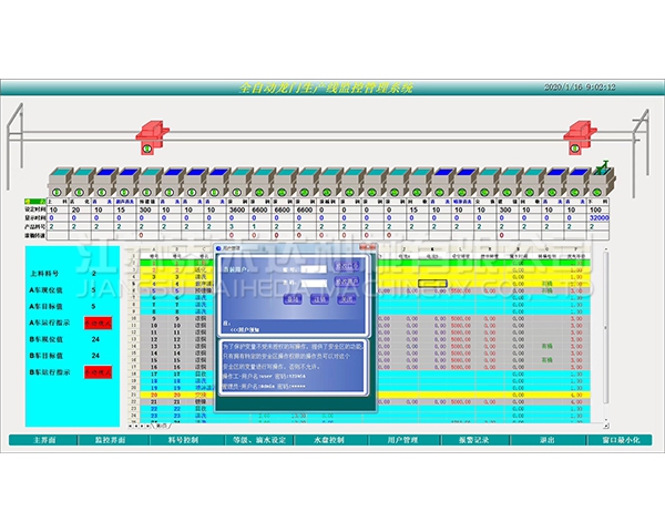 黑河全自动龙门生产线监控管理系统